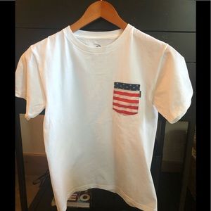 Boys rip curl T-shirt/ American flag pocket